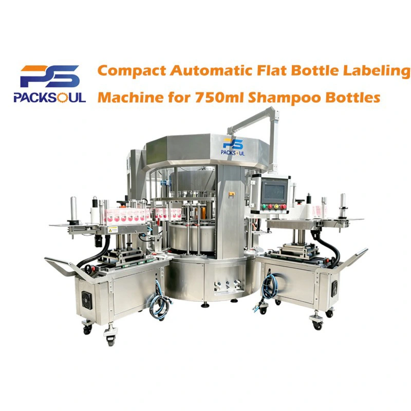 750 ml Shampoo Flat Bottle Labeling Machine